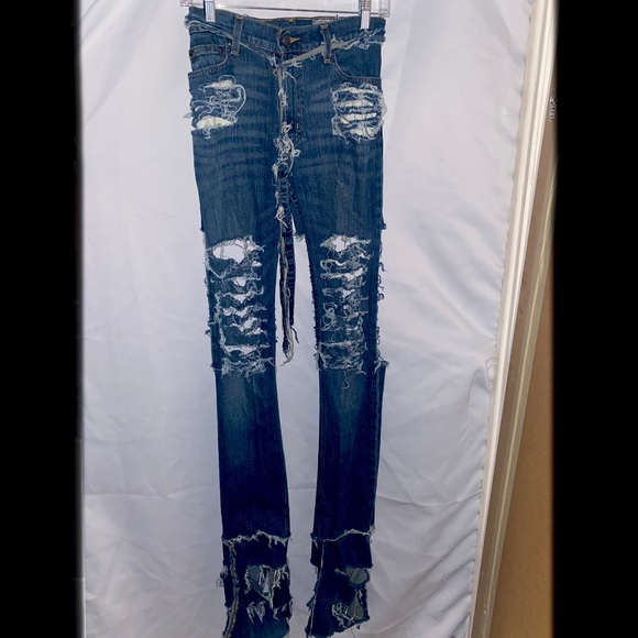 Customized Blue Ripped Jeans 👖 - Picture 2 of 9